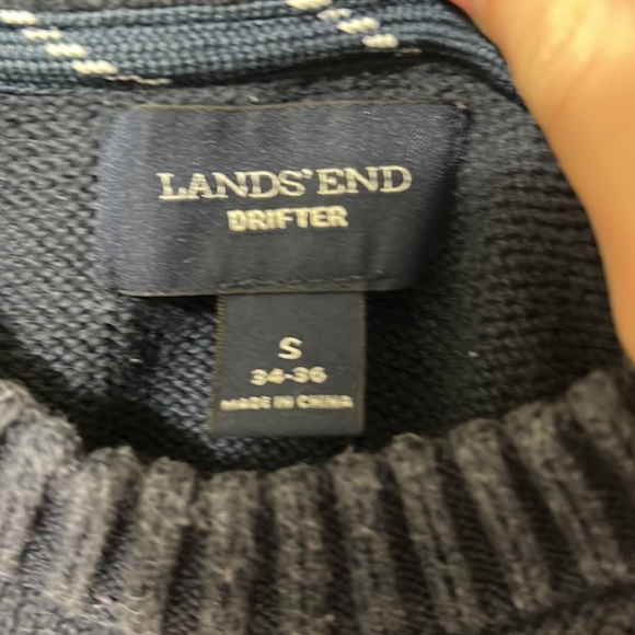 Lands’ End Drifter Men’s Striped Sweater Size Small, 34-36 - Picture 3 of 6